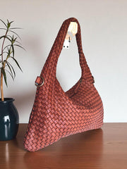 Leather shoulder bag l Handcrafted l leather woven bag l leather bag for ladies l stylish office bag l Vintage leather bag l Hobo l soft
