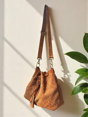 Handcrafted Suede shoulder bag l Suede bag l Leather Bag l Leather shoulder bag l Women's Bag l Ladies Handbag