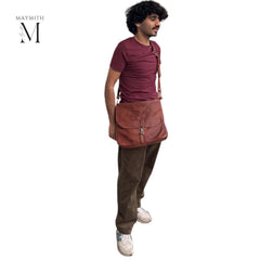Leather bag l Handcrafted leather messenger bag l Unisex bag l Premium Leather l Washed Crossbody bag l shoulder bag l Vintage style