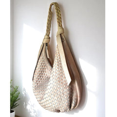 Handcrafted leather hobo bag l Woven Bag l Full Grained Leather l Daily Use Bag l Day Bag l Office Bag l Ladies Handbag l Women's Bag