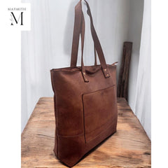 Leather Bag l Handcrafted Tote Bag l Office Bag l Work Bag l Washed Bag l Office Bag l High-Quality l Grain Leather