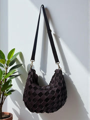 Leather Suede bag l Handcrafted Bag l Leather Bag l Woven Bag l Washed Bag l Leather bag for women l Ladies Handbag l Vintage l Shoulder Bag