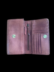 Leather Wallet l Handcrafted leather wallet l Washed Wallet l Vintage Wallet l Woven Wallet l Women's Wallet l Gift for her