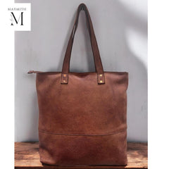 Leather Bag l Handcrafted Tote Bag l Office Bag l Work Bag l Washed Bag l Office Bag l High-Quality l Grain Leather