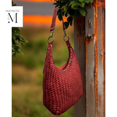 Leather shoulder bag l Woven leather bag l leather bag for ladies l stylish office bag l Vintage leather bag l leather Hobo l soft leather