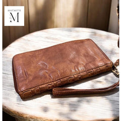 Leather Wallet | Handcrafted Wallet Washed Wallet l Full Grained Leather | Soft leather l Woven l Premium l Christmas Gift l Gift for her
