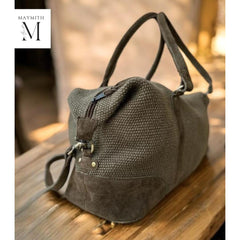 Handcrafted Duffel Bag l Gym Bag l Daily use l Travel Bag l Jute Duffel l Weekender l Suede leather trims l Gift for him l Christmas gift