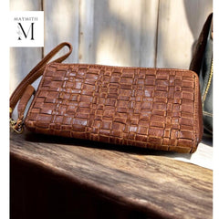 Leather Wallet | Handcrafted Wallet Washed Wallet l Full Grained Leather | Soft leather l Woven l Premium l Christmas Gift l Gift for her