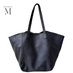 Leather Bag l Handcrafted Tote Bag for Office l Stylish Carry l Daily use l Party Bag for Women Color-Navy Blue