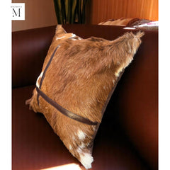 Leather Cushion cover l Handcrafted cushion cover l Real Leather l Real Hair on leather l Leather Accessory l Pillow cushion cover l Stylish