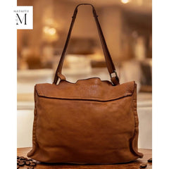 Handmade Unisex Messenger Bag l Laptop Bag (Large)  l Office Bag l Work Bag l Washed Bag l Office Bag l High Quality Grain Leather