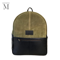 Handmade Backpack in Suede leather for Work l School l Casual carry l daily use (15.5 ht x 12 lgth x 4.5 wd)