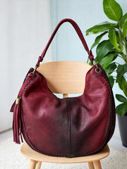 Leather bag l Handcrafted leather handbag l women's bag l Premium Leather l Washed handbag l Shoulder bag l Vintage style