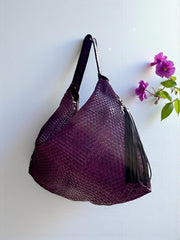 Leather bag l Handcrafted Hobo l Woven Bag l Leather Bag l Handcrafted l Shoulder Bag l Women's Handbag l Ladies Purse l Personalized Bag