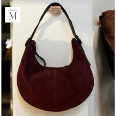 Handcrafted Suede Shoulder bag l Suede bag l leather crossbody l Leather Bag l Leather Hobo l Women's Bag l Ladies Handbag l Gift for her