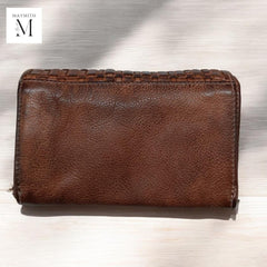 Leather Wallet l Handcrafted leather wallet l Washed Wallet l Vintage Wallet l Woven Wallet l Women's Wallet l Gift for her