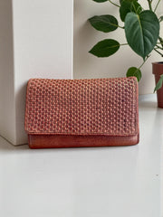 Leather Wallet l Handcrafted leather wallet l Washed Wallet l Vintage Wallet l Woven Wallet l Women's Wallet l Gift for her