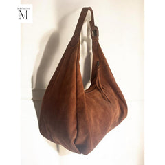 Handcrafted Suede shoulder bag l Suede bag l Leather Bag l Leather shoulder bag l Women's Bag l Ladies Handbag l Women's purse.