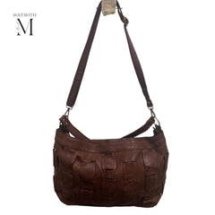 Leather bag l Handcrafted Shoulder bag l washed bag l Full Grained Leather l soft leather l Day Bag l Strip cut design l Premium Quality