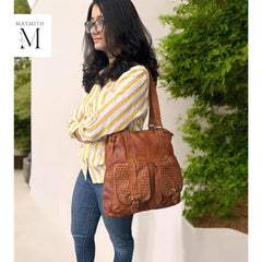 Leather bag l Handcrafted Shoulder bag l leather woven bag l leather bag for ladies l Vintage leather bag l leather Hobo bag