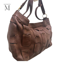 Leather bag l Handcrafted Shoulder bag l washed bag l Full Grained Leather l soft leather l Day Bag l Strip cut design l Premium Quality