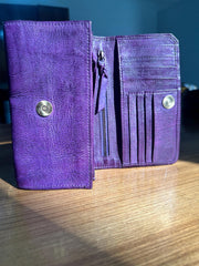 Handcrafted leather wallet l Washed Wallet l Vintage Wallet l Woven Wallet l Women's Wallet l Gift for her