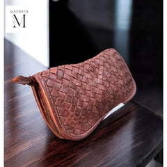 Handcrafted Wallet l washed wallet l Full Grained Leather l Soft leather l Woven l Premium Quality