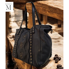 Handmade Bag for women l Day Bag l Office Bag l shopping Bag l Premium leather l washed bag l handcrafted artwork on front l Premium quality