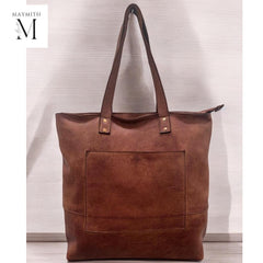 Leather Bag l Handcrafted Tote Bag l Office Bag l Work Bag l Washed Bag l Office Bag l High-Quality l Grain Leather