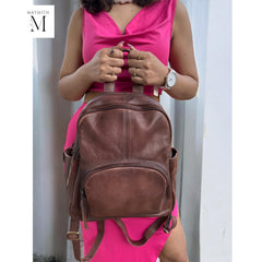Handcrafted Leather Backpack l washed bag l Full Grained Leather l Soft leather l Leather backpack for carry l Premium Quality