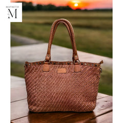 Leather bag l Handcrafted leather bag Woven leather bag l leather bag for ladies l stylish office bag l soft leather