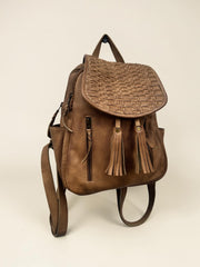 Leather Backpack for Women | Handmade Woven Leather Backpack | Vintage Washed Leather Bag | Travel Backpack | Boho Backpack | Gift for Her