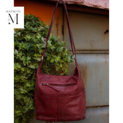 Handmade shoulder bag with woven front for  l Stylish Carry l Daily use l Premium leather bag l vintage look l Antique hand finished
