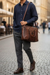 Premium laptop bag for Office l premium leather bag l handmade Men's office bag l Work Bag l Gift for him l Graduation gift l Laptop bag