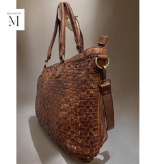 Leather bag l Handcrafted leather bag Woven leather bag l leather bag for ladies l stylish office bag l soft leather