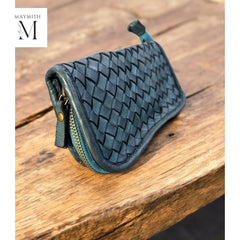Handcrafted Wallet l washed wallet l Full Grained Leather l Soft leather l Woven l Premium Quality