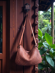 Handcrafted Leather Bag | Woven Bag l Premium Leather quality l leather woven bag | Vintage Look | Shoulder Bag