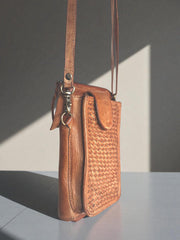 Leather Phone Pouch l Handmade leather l Crossbody pouch for mobile l Premium leather l Washed l Phone pouch l Wallet pouch l Ladies wallet
