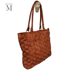Leather bag l Handcrafted leather bag Woven leather bag l leather bag for ladies l stylish office bag l leather Hobo l soft leather