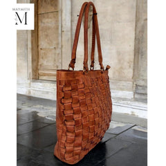 Leather bag l Handcrafted leather bag Woven leather bag l leather bag for ladies l stylish office bag l leather Hobo l soft leather