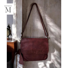 Leather bag l Handcrafted leather messenger bag l Unisex bag l Premium Leather l Washed Crossbody bag l shoulder bag l Vintage style