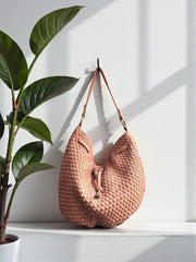 Leather Handcrafted Bag | Woven Bucket Bag l Premium Leather l Shoulder Bag | Crossbody Tote Bag |  Vintage Style