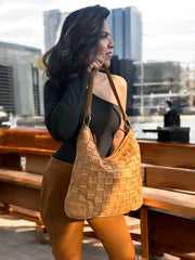 Handmade leather woven bag l Leather bag l woven  l washed l premium leather l women's bag l Gift for her l Valentines gift