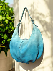 Ombre Leather bag l Handcrafted leather handbag l women's bag l Premium Leather l Washed handbag l Shoulder bag l Vintage style