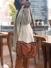 Handcrafted leather handbag l shoulder bag l Office Bag l Work Bag l Washed Bag l Office Bag l High Quality Grain Leather l vintage bag