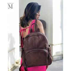 Handcrafted Leather Backpack l washed bag l Full Grained Leather l Soft leather l Leather backpack for carry l Premium Quality