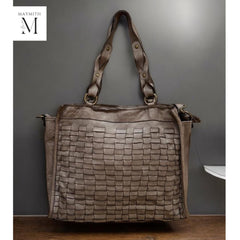 Leather shoulder bag l leather woven bag l leather bag for ladies l stylish office bag l Vintage leather bag l leather Hobo l soft leather