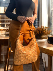 Handmade leather woven bag l Leather bag l woven  l washed l premium leather l women's bag l Gift for her l Valentines gift