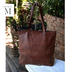 Leather Bag l Handcrafted Tote Bag with woven front for Office l Stylish Carry l Daily use l Premium leather l Vintage look