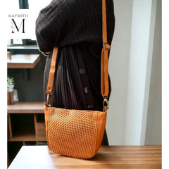 Handcrafted Leather Crossbody l washed bag l Full Grained Leather bag l soft leather bag l Premium Bag l Vintage Bag l Women's crossbody
